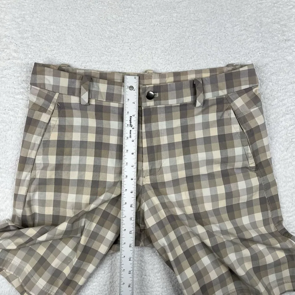 Lululemon Shorts Mens 36 Beige Plaid Chino Golf Performance‎ Casual Outdoors